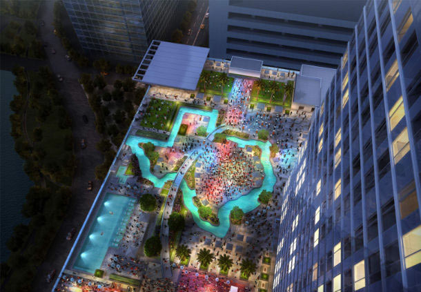 Lazy River rendering at Downtown Marriott Marquis
