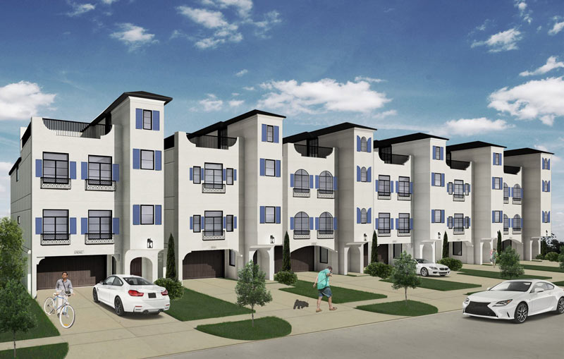 Proposed Las Ventanas development at Goliad and Crockett St., Old First Ward, Houston, 77007