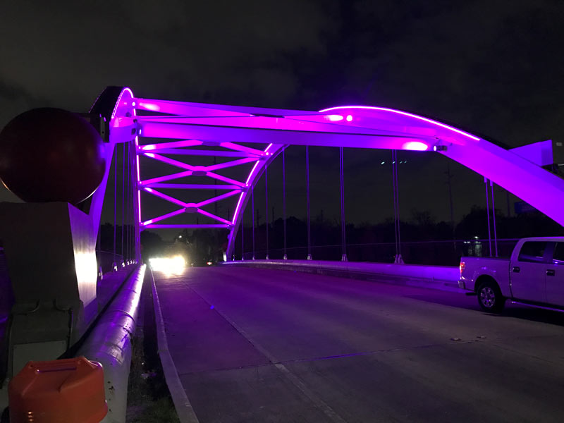 Hazard St. Bridge Lighting Tests