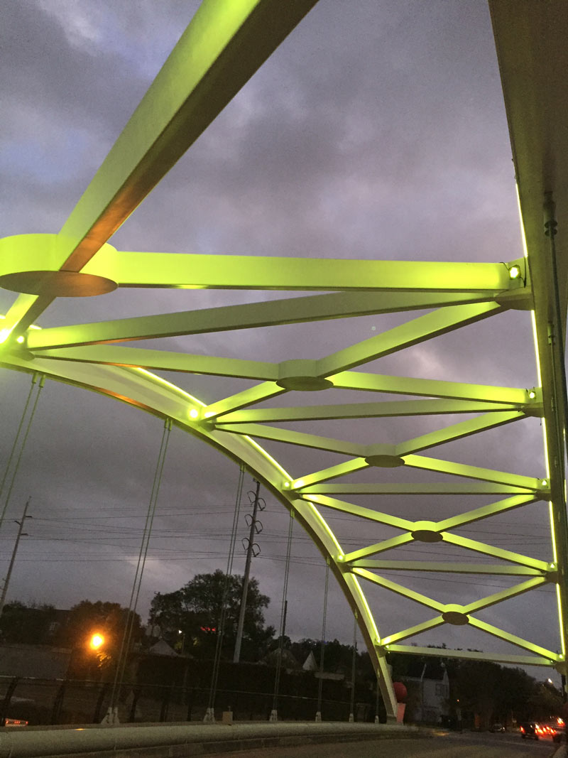 Hazard St. Bridge Lighting Tests