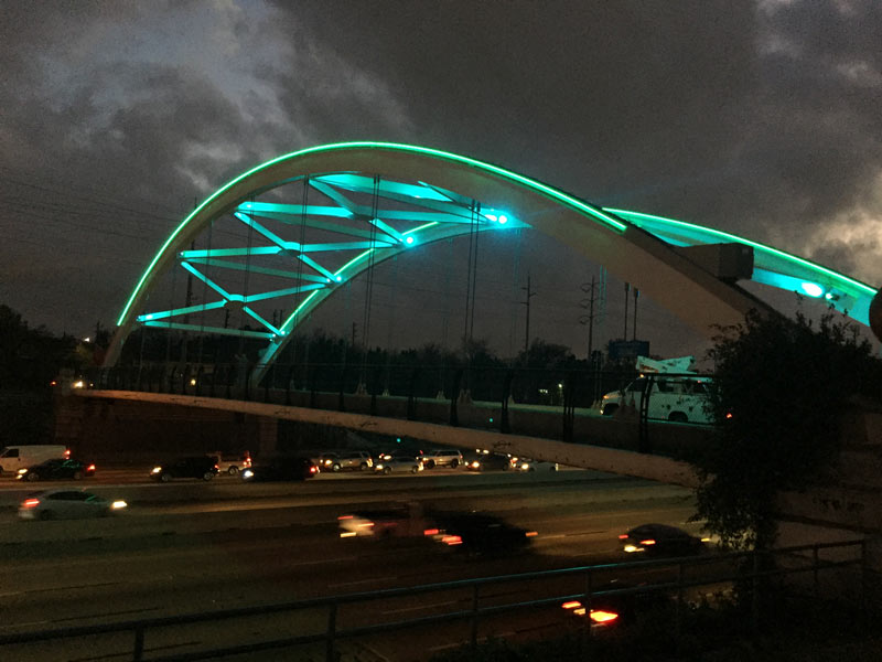 Hazard St. Bridge Lighting Tests