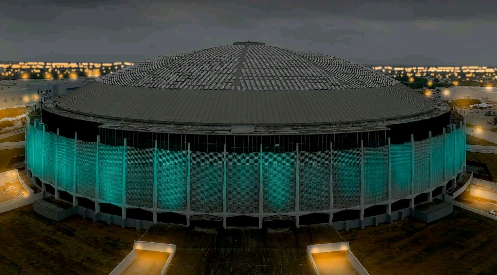 Astrodome Super Bowl Lighting Rendering
