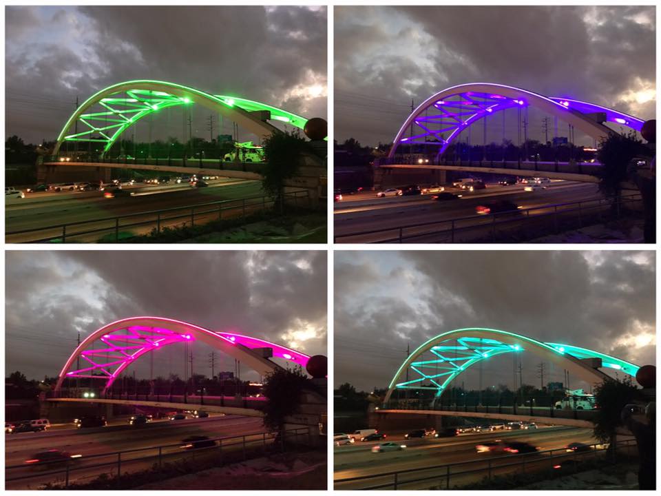 Lighting testing of 59 bridge