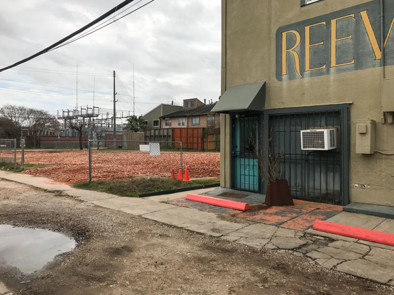 Meteor Lounge brick reuse, Fairview at Genesee streets, East Montrose, Houston, 77006