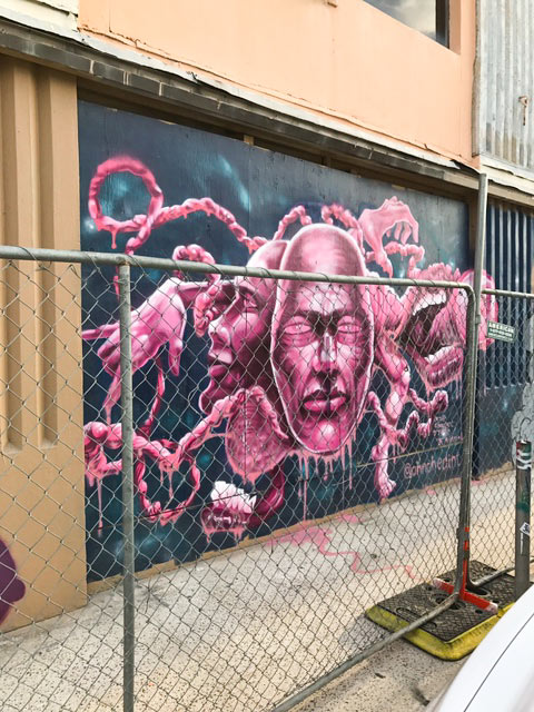 Murals at former MHMRA building, 2850 Fannin St., Midtown, Houston, 77003