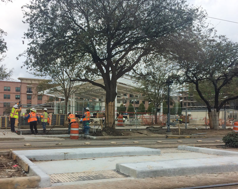 Midtown Superblock Construction, January 2017, Main, McGowen, Travis, Anita streets, Midtown, Houston, 77003