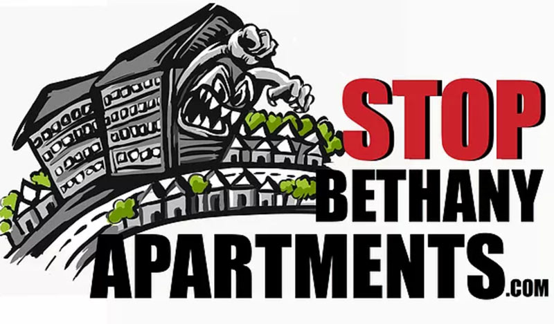 Stop Bethany Apartments graphic