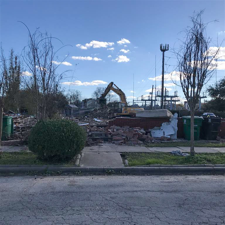 Demolition of 2302 Genesee Apartments, Fairview, Houston, 77006