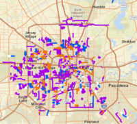 City of Houston Public Works Project Map
