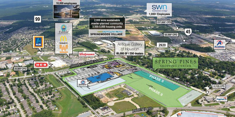 Planned Spring Pines Shopping Center, Spring Cypress Rd. at Holzwarth Rd., Spring, TX 77388