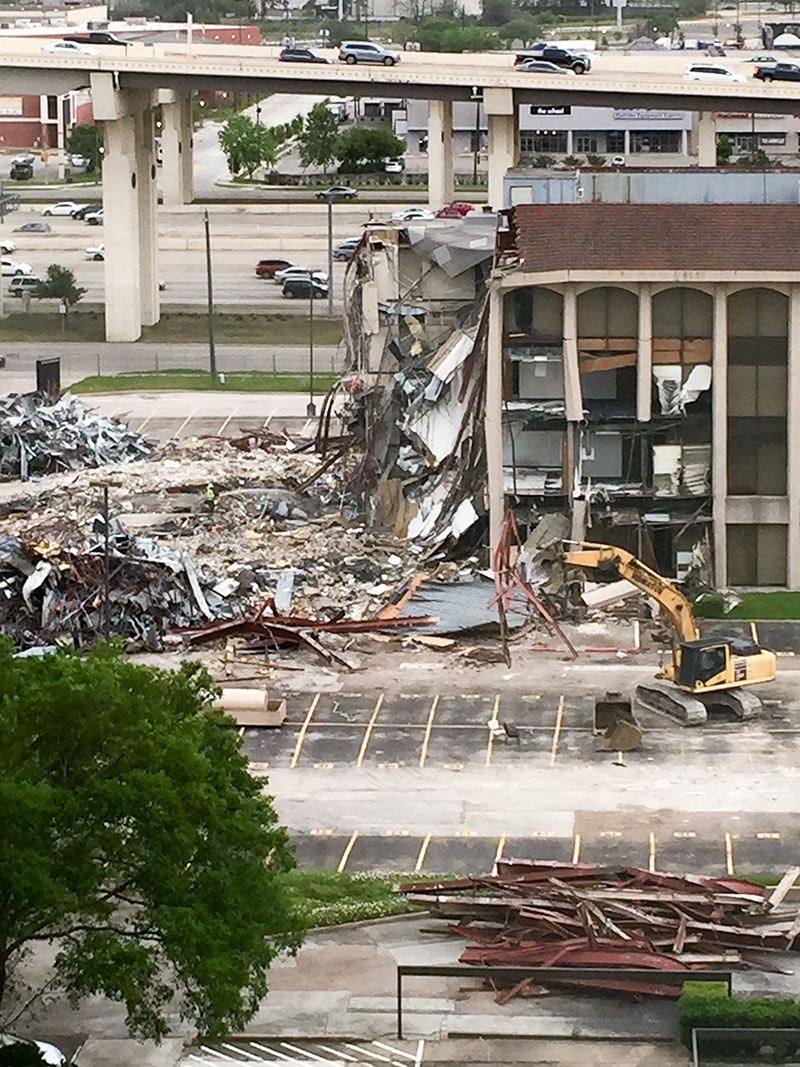 Demolition of Town & Country III, 10565 Katy Fwy., CityCentre, Houston