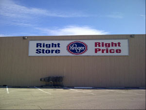Signage at Kroger, 239 W. 20th St., Houston Heights, Houston, 77008