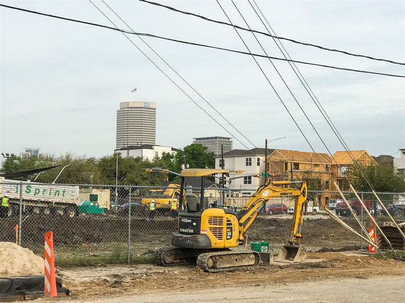 construction at 299 W. Gray St., North Montrose, Houston, 77019