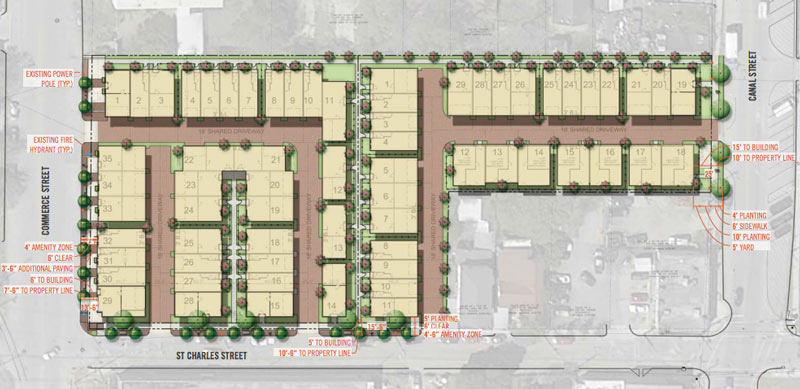 Variance Request for townhomes at Commerce and Saint Charles, Second Ward, Houston, 77003
