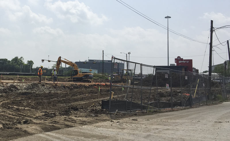 Construction at N. Shepherd at I-10, Cottage Grove, Houston, 77007