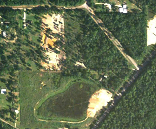 Aerial view of 9011 Breckenridge Dr., Magnolia, TX, 77354