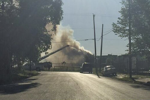 Fire Fight near Hardy Yards, Near Northside, Houston, 77009