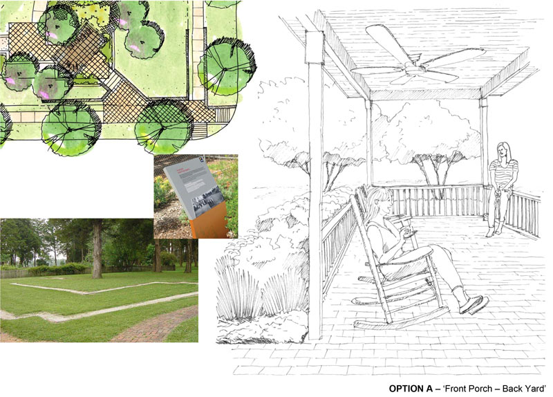Design Options for Jennie Elizabeth Hughes Park, 6446 Sewanee St., West University, TX, 77005