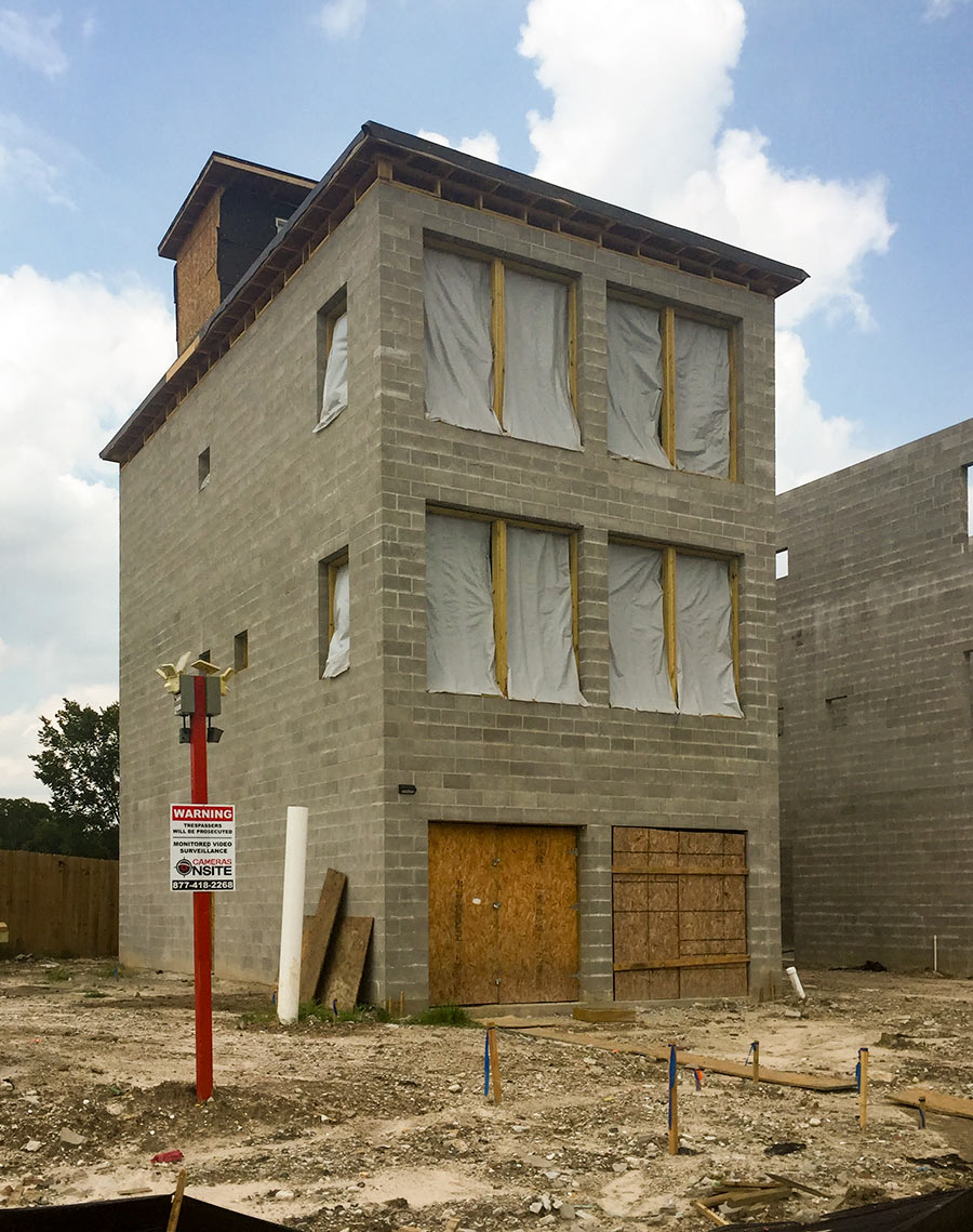 The New Concrete Block Homes On A Fifth Ward Block By The Tracks